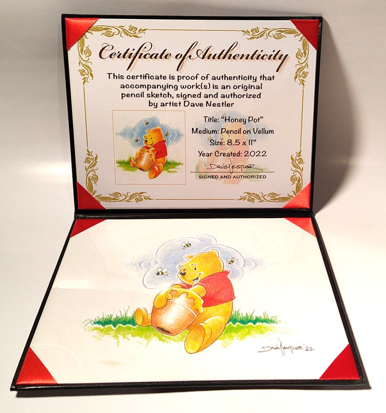 Original Colored Pencil Sketch From Licensed Disney Artist Dave Nestler