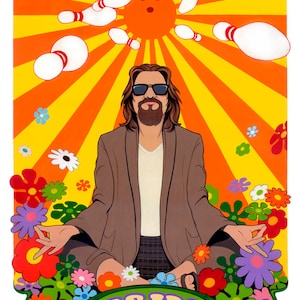 The Big Lebowski movie fan art, 11 x 17" signed art print from artist Dave Nestler
