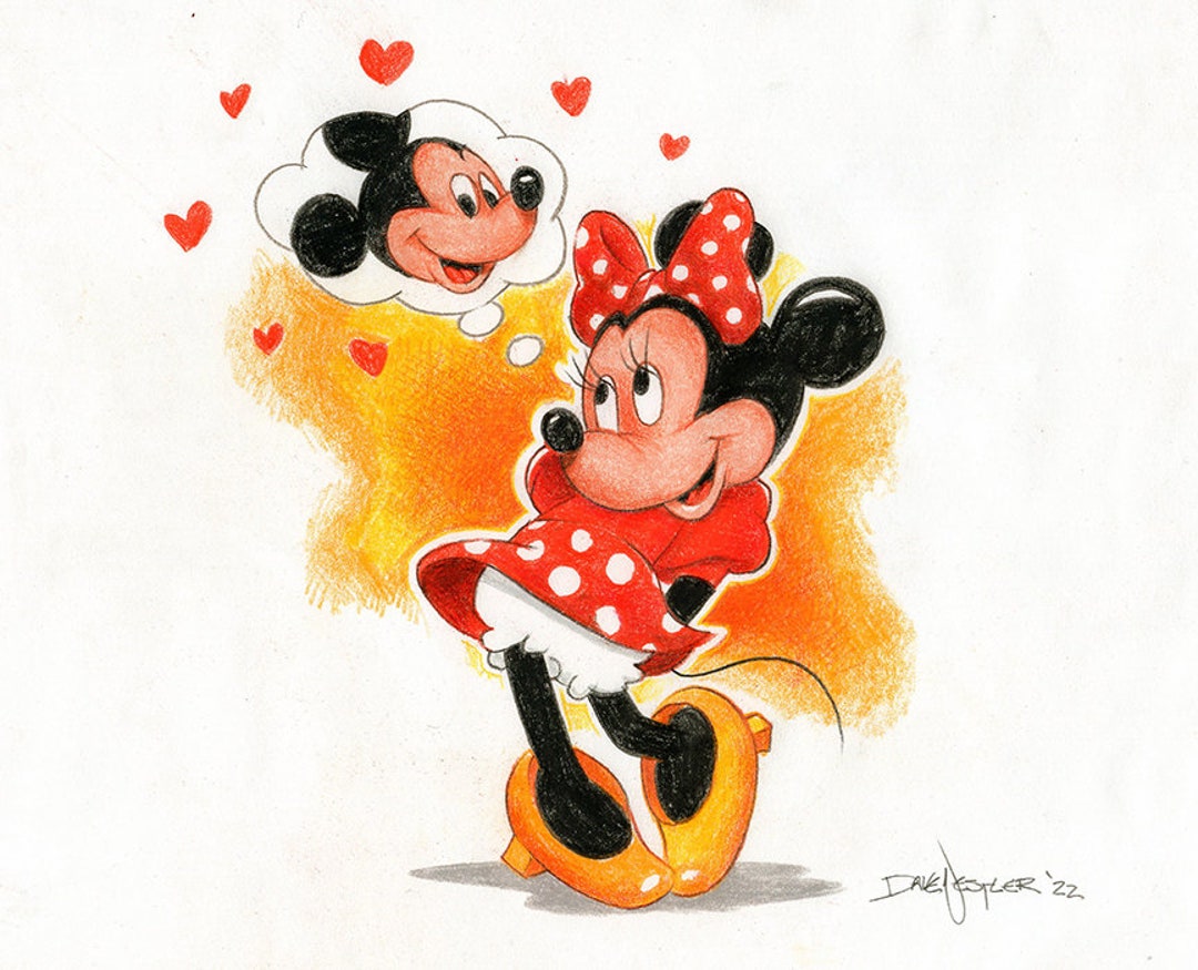 Original Colored Pencil Sketch From Licensed Disney Artist Etsy
