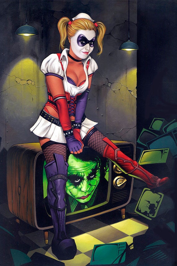 Guante Parche Dónde Harley Quinn Arkham Asylum 11x17 impreso - Etsy España