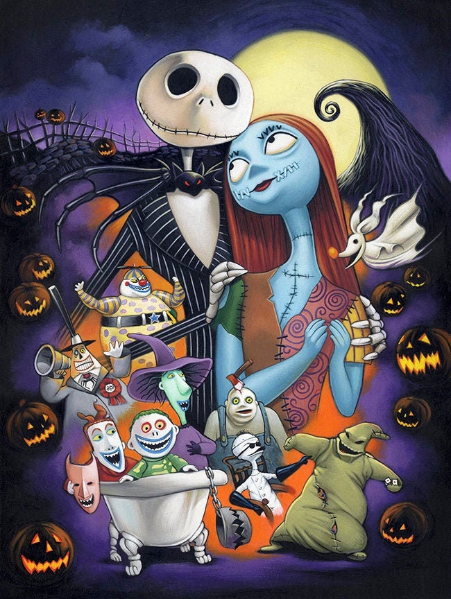 Nightmare Before Xmas Jack & Sally 11x17 Print From - Etsy
