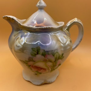 Vintage German Lidded Lusterware Creamer