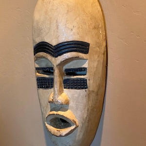 Estate Hand Carved African Tribal Mask, African Decor, African Art Mask