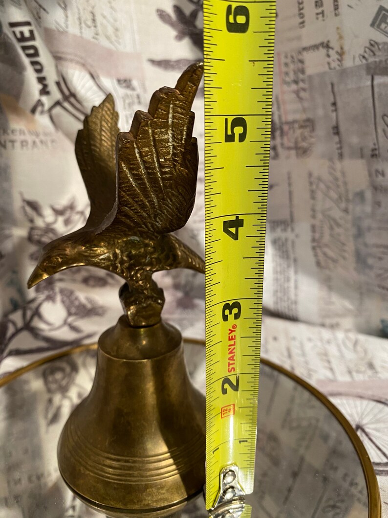 Vintage Brass Flying Eagle Bell Home Decor Office Etsy