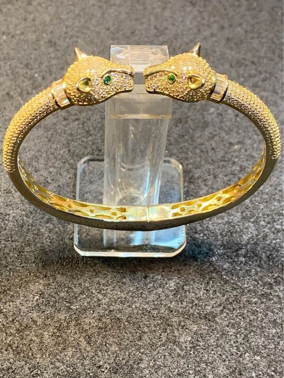 Arizona bangle 銀金』 Gold Tone CZ Three Square Bangle