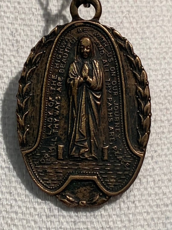 Beautiful Religious Vintage Large Catholic Medal … - image 5