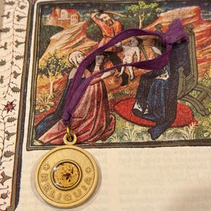Vintage Priest and Martyr 1891 - 1927 Blessed Miguel Pro Catholic Saint Relic Church Devotional Medal