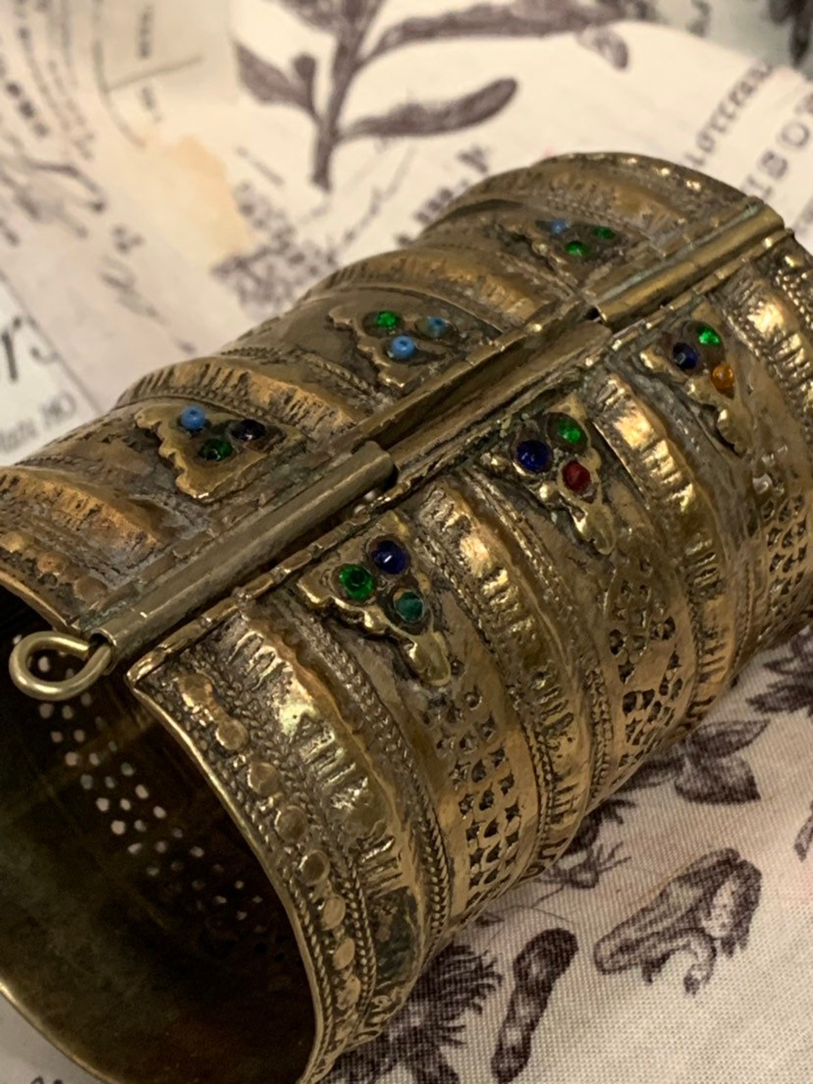 Vintage Tribal Two Hinge Pakistan Statement Cuff Bracelet Etsy