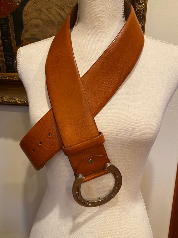 Hand Made In Italy Genuine Leather Horse Shoe Buck