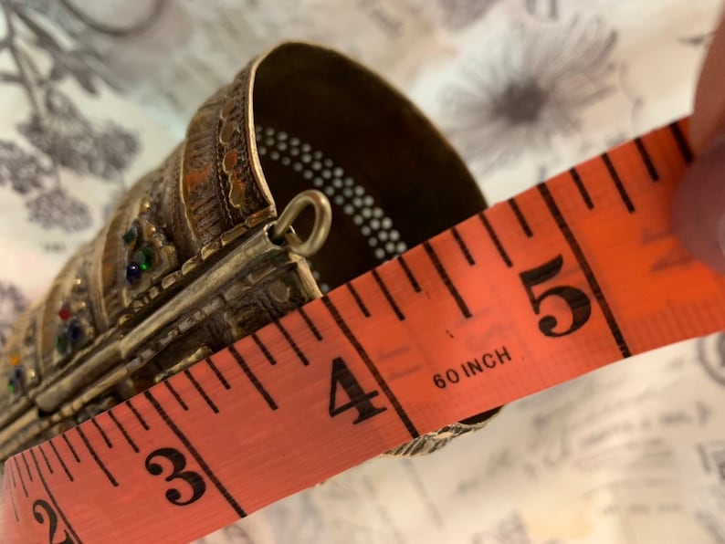 Vintage Tribal Two Hinge Pakistan Statement Cuff Bracelet