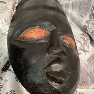 Hand Crafted Wood Mask Ghana, African Wall Art, Tribal Decor
