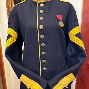 Custom Hand Made Vintage Civil War US Army Buffalo Soldiers Jacket Restrike Medal