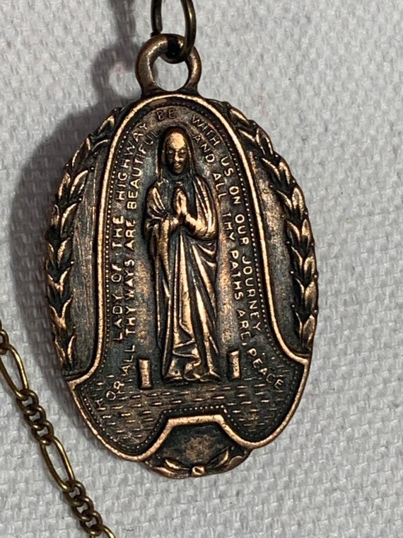 Beautiful Religious Vintage Large Catholic Medal … - image 4