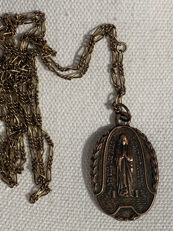 Beautiful Religious Vintage Large Catholic Medal … - image 1