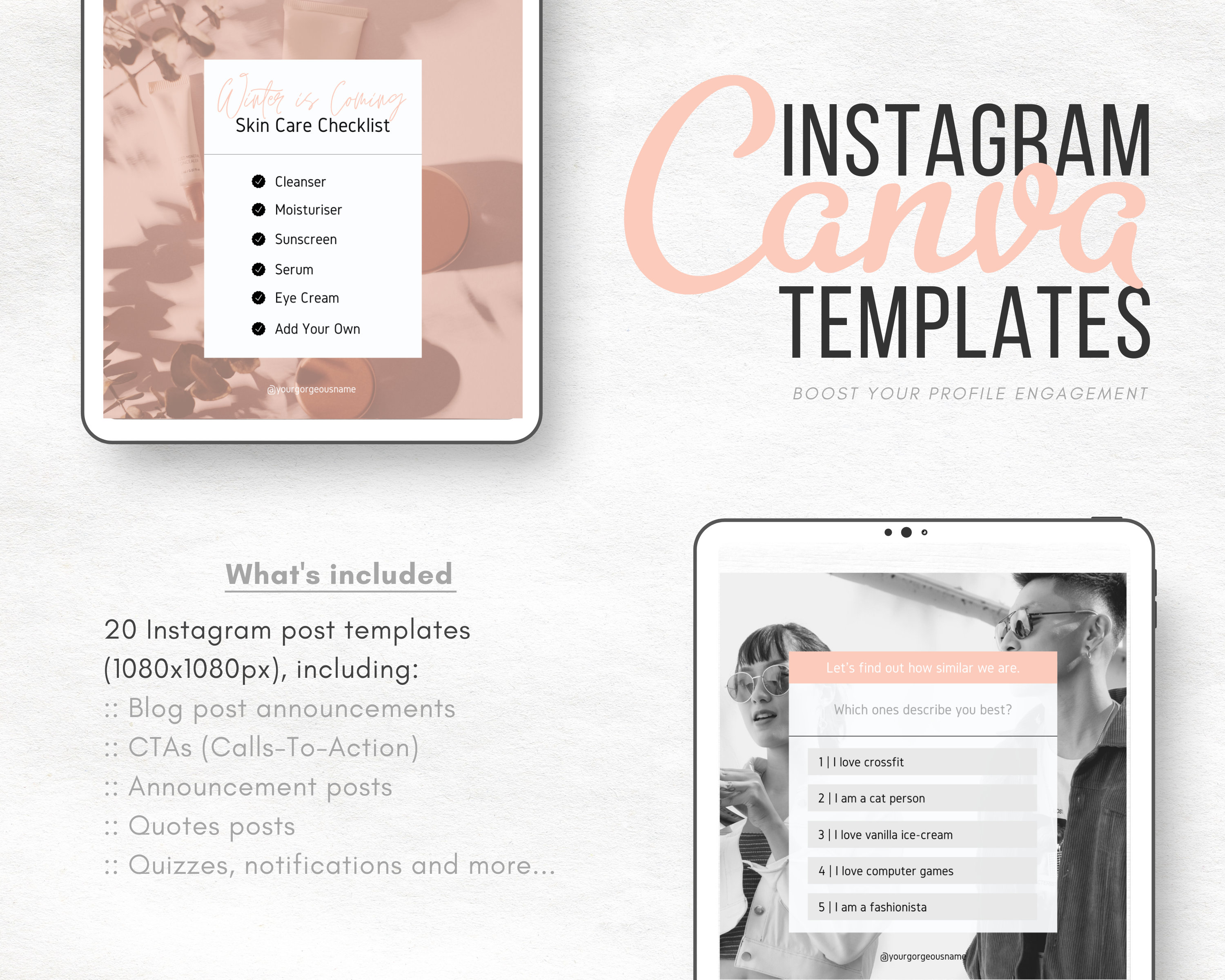 Canva Instagram Feed Templates Instagram Graphics IG Etsy