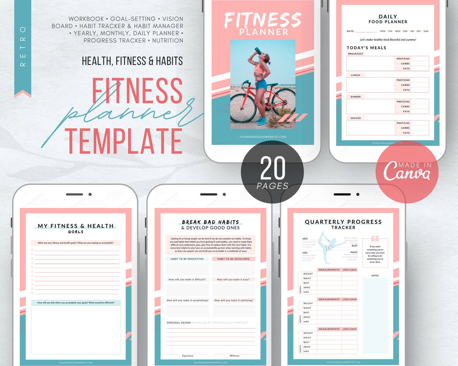 fitness-planner-canva-template-workout-planner-health-and-etsy