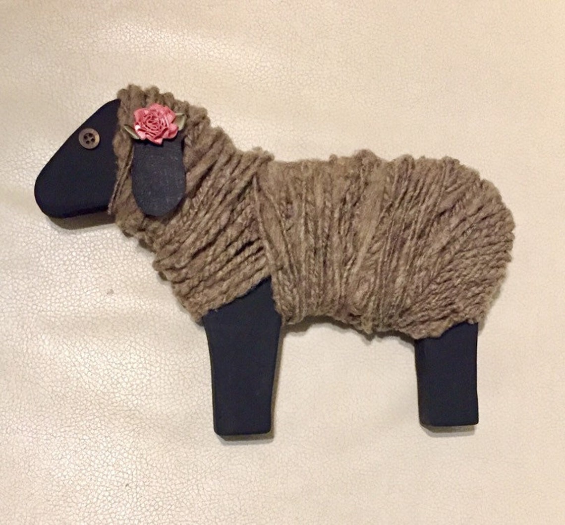 Handmade Babydoll Sheep/Natural Wool Decor Etsy