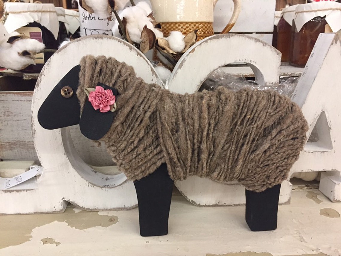 Handmade Babydoll Sheep/Natural Wool Decor Etsy