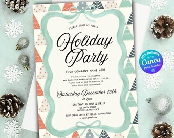 Company Holiday Party Invitation Client Appreciation Invite Company Christmas Party Staff Appreciation Invitation Christmas Gathering Invite