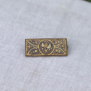 Broche Ancienne Or De Tolède Damasquinée - Tête D'homme Africain Et épée, Bijou Vintage