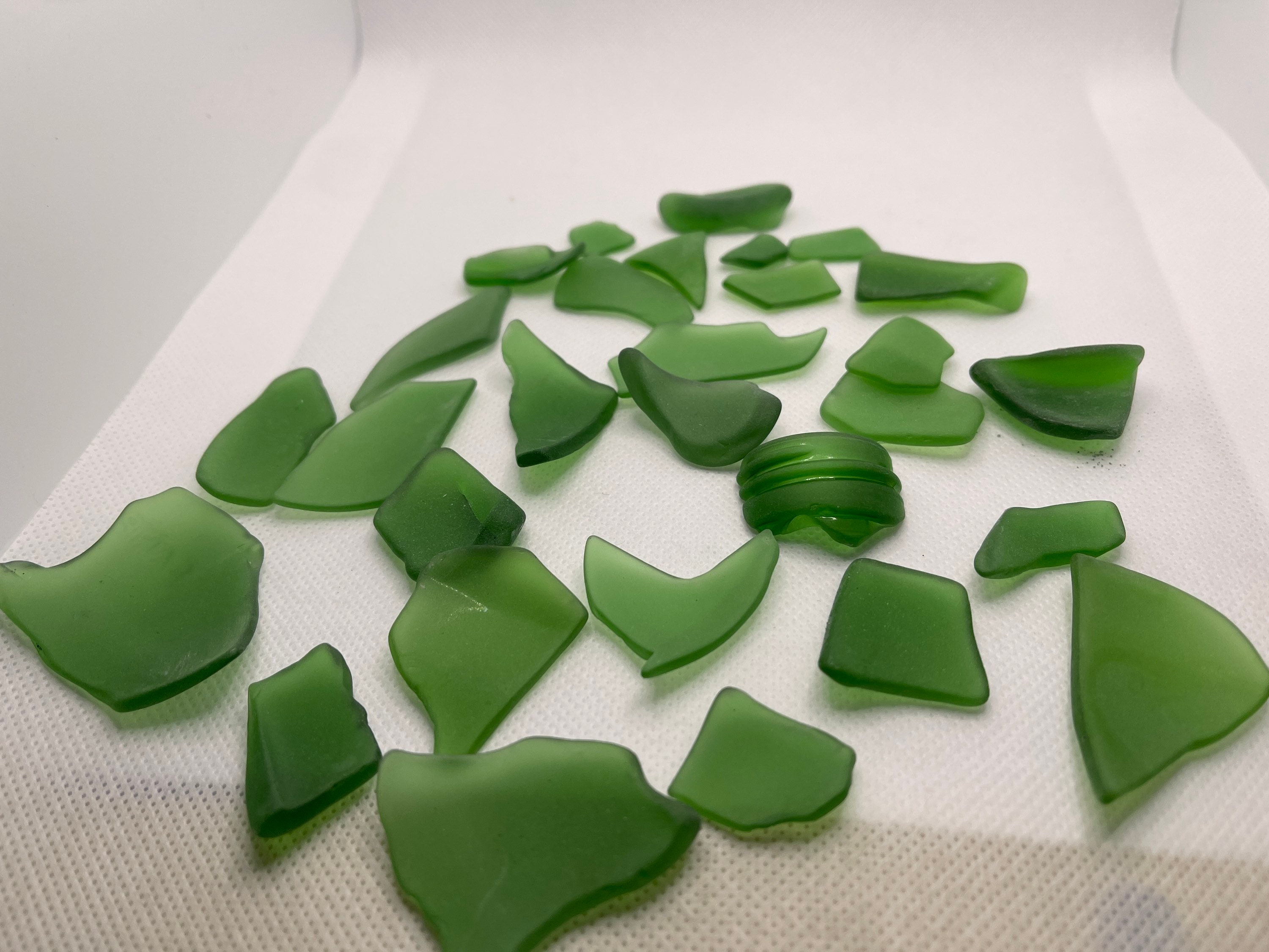Green Sea Glass Green Tumbled Sea Glass Green Art Craft Etsy UK