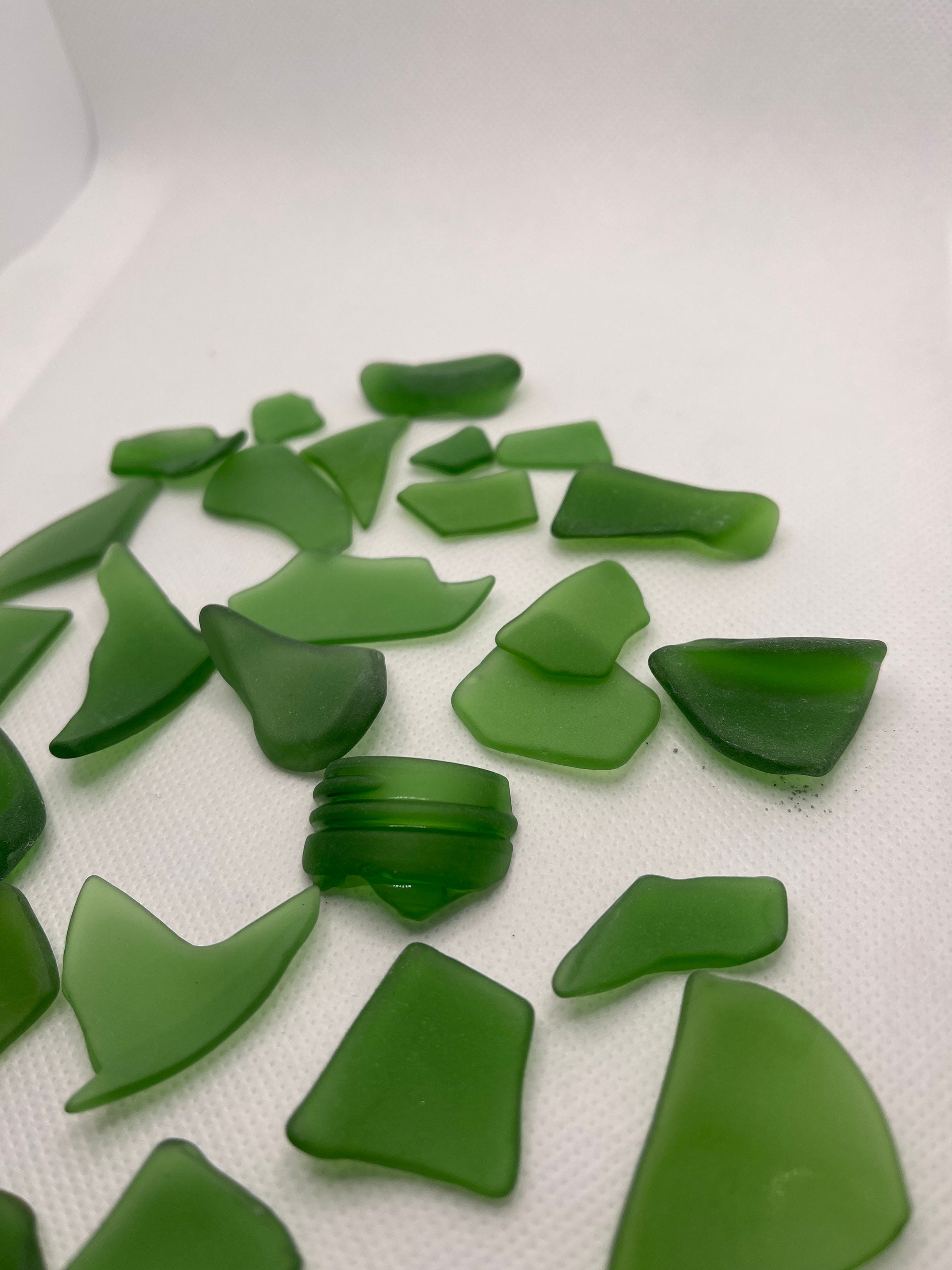 Green Sea Glass Green Tumbled Sea Glass Green Art Craft Etsy UK