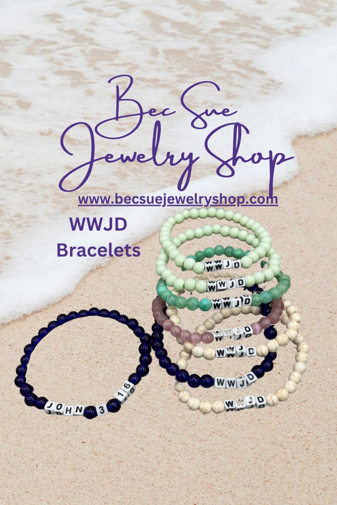 Handcrafted WWJD & Gemstone Bracelets Collection, WWJD Bracelet Etsy