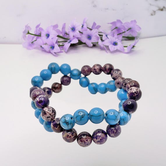 Double Strand Gemstone Stretchy Bracelet Double Strand Gemstone Stretchy Bracelet