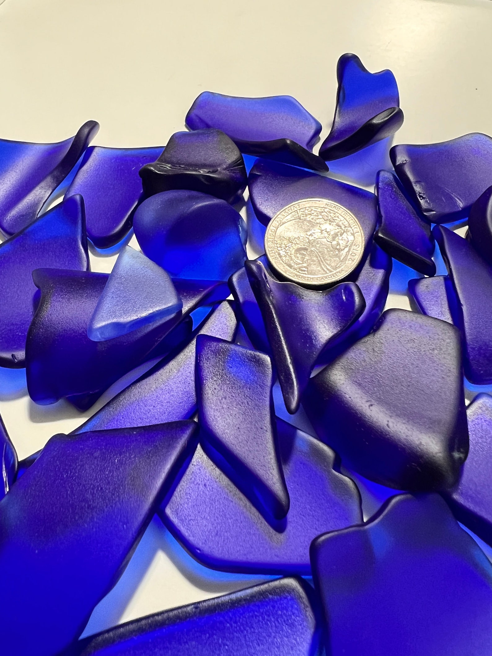 Cobalt Blue Sea Glass Cobalt Blue Glass Dark Blue Glass Etsy