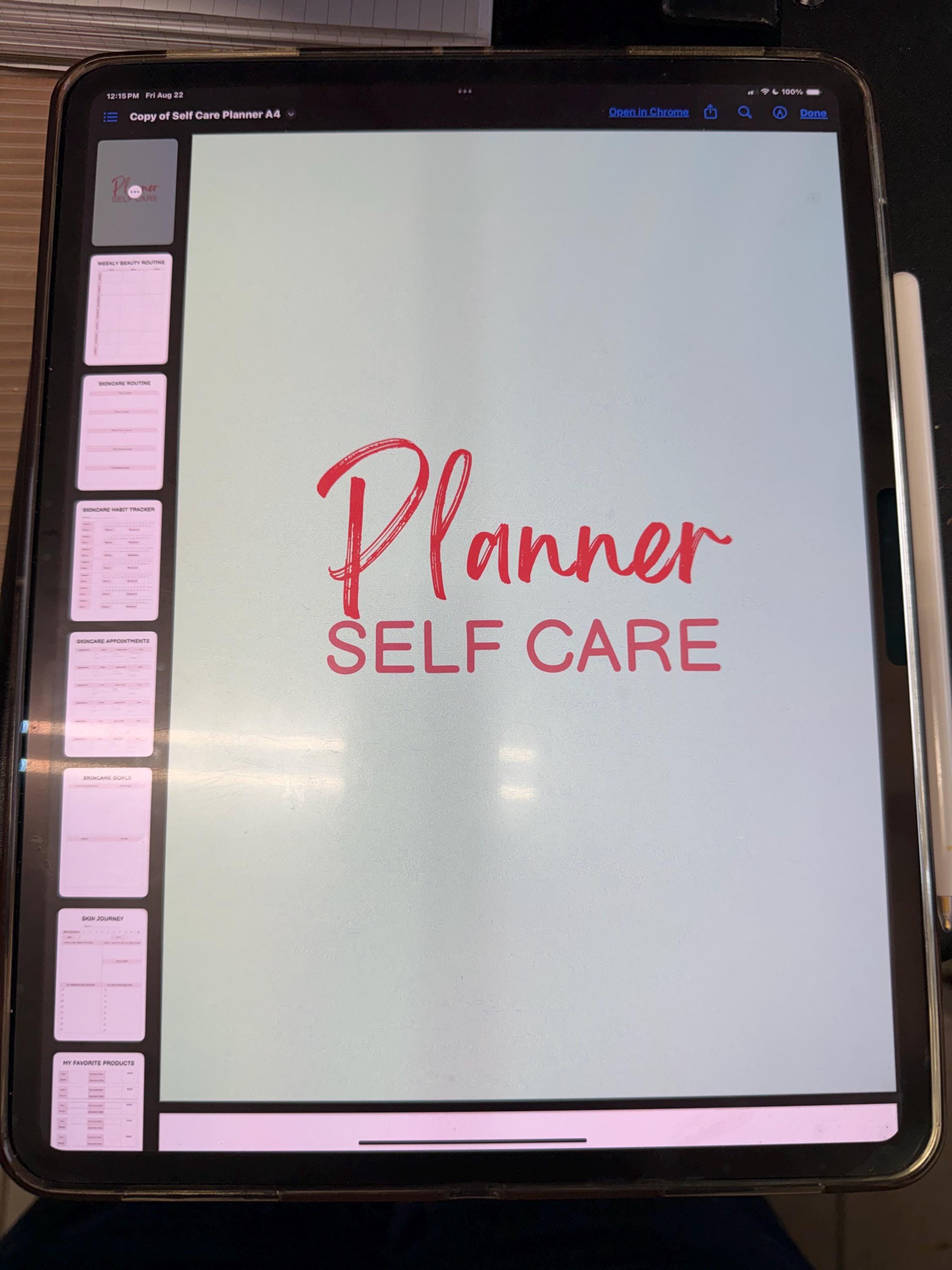Digital Self-care Planner: Printable Wellness Journal and Mindfulness Tracker for iPad and ...