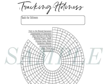 Printable Catholic Holiness Tracker featuring 9 Spiritual Practices