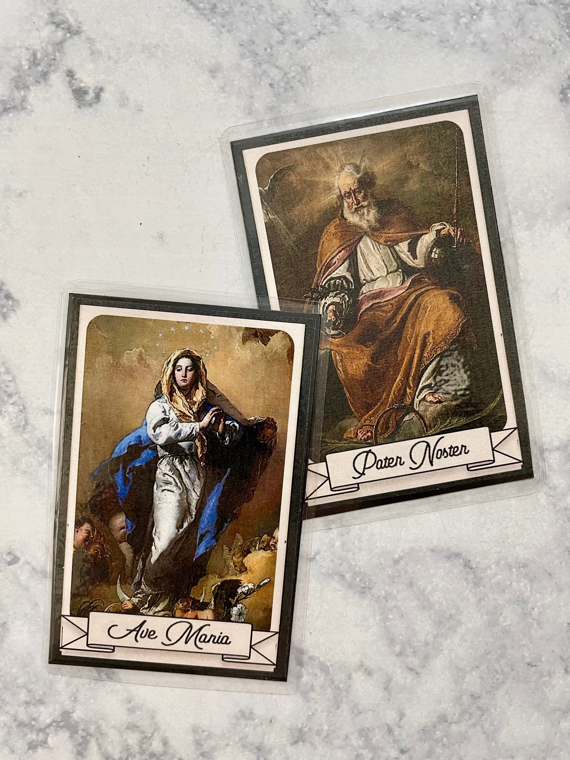 The Rosary in Latin: Prayer Cards Printable - Etsy
