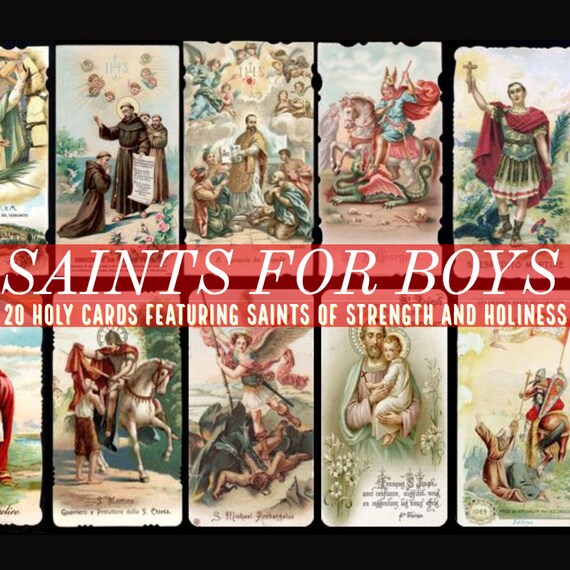 Stationery Sets 20 Printable Vintage Catholic Holy Cards Saints for ...