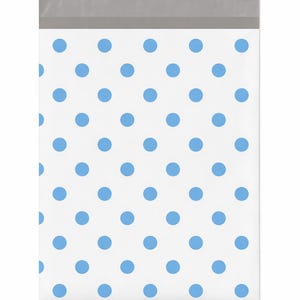 10x13 Blue Polka Dot Poly Mailers, Custom Shipping Envelopes