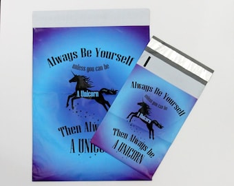 10" x 13" and 6"x 9" always be a unicornpoly mailers, 100 total, 50 of each size flat colored envelope business mailer bags