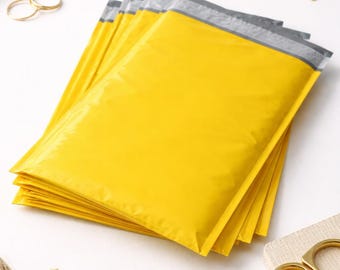6x9インチ イエロー 配送用封筒 – セルフシール – フラットポリメーラー – 中小企業向け梱包材