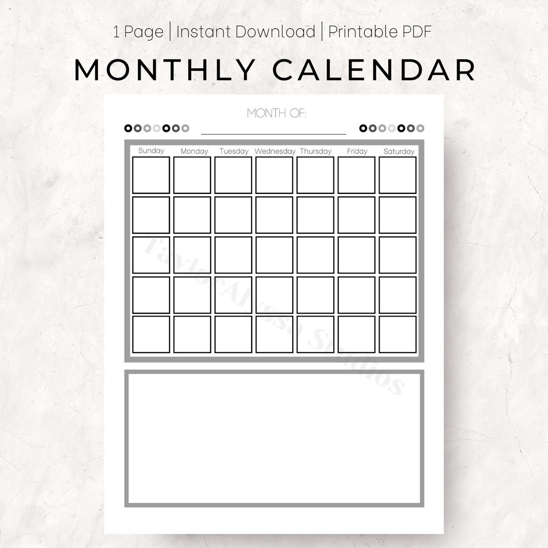 monthly-calendar-printable-finance-printable-monthly-etsy