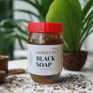 Moroccan Black Soap Argan|Rose|Lavender|Menthol|Eucalyptus SPA Pure Natural 250g image 1
