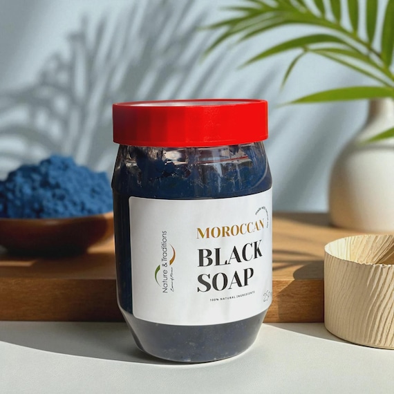 Moroccan Black Soap with Nila Powder – 250g