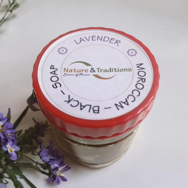 Moroccan Black Soap Argan|Rose|Lavender|Menthol|Eucalyptus SPA Pure Natural 250g image 9