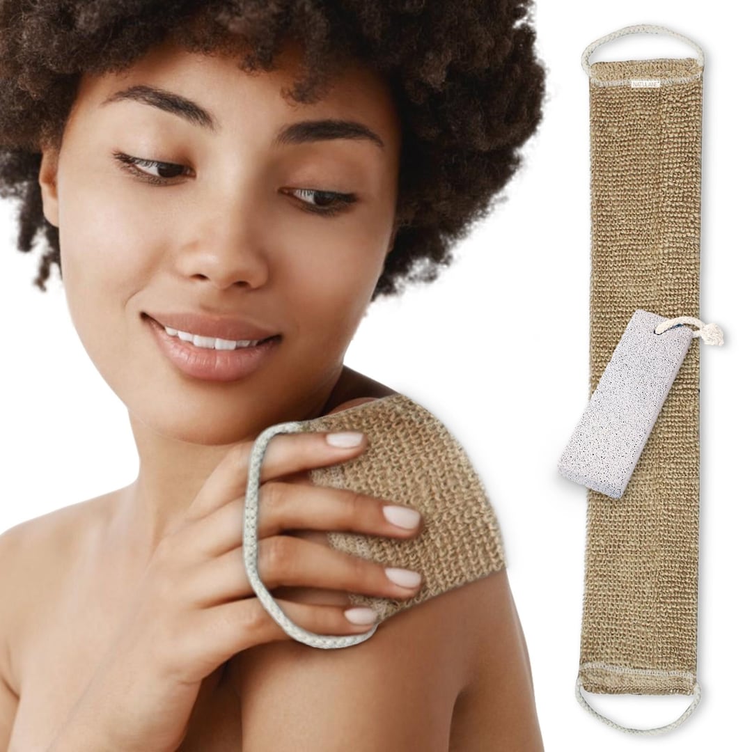 Natural Jute Back Body Scrubber & Pumice Stone, Biodegradable Zero