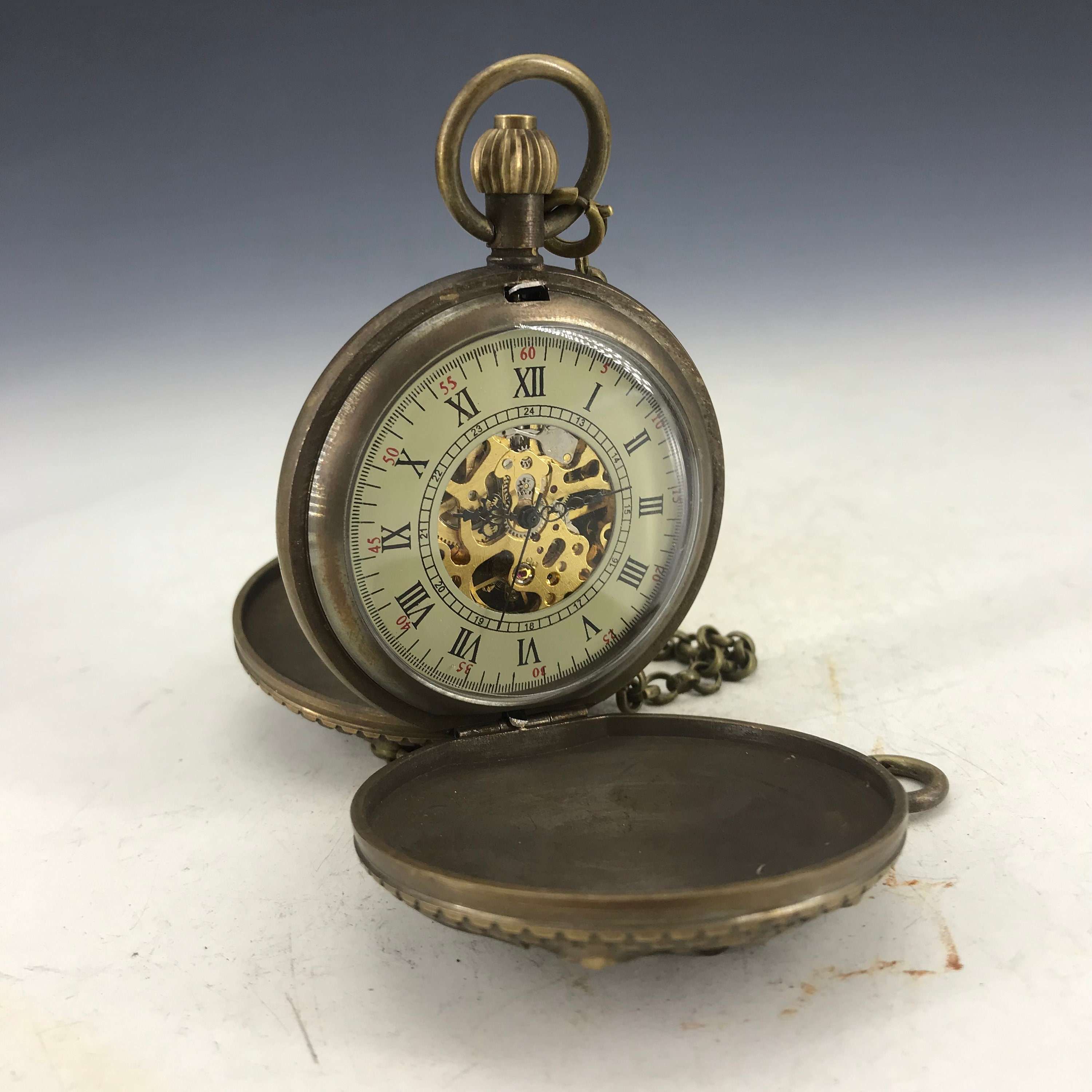 Chinese antique doublesided mechanical pocket watch set with Etsy