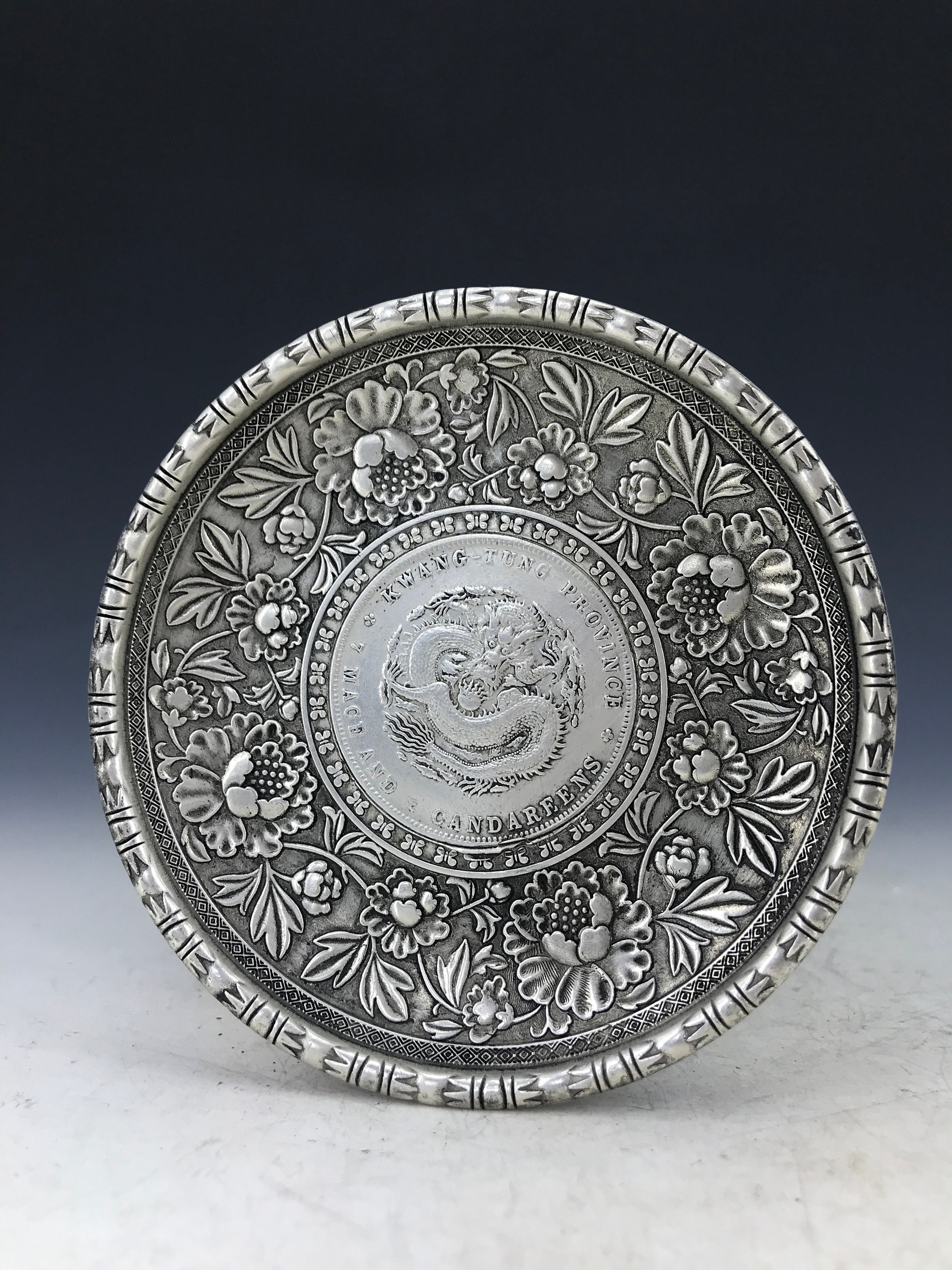 Antique Chinese Silver Plates Made From Xizang Etsy