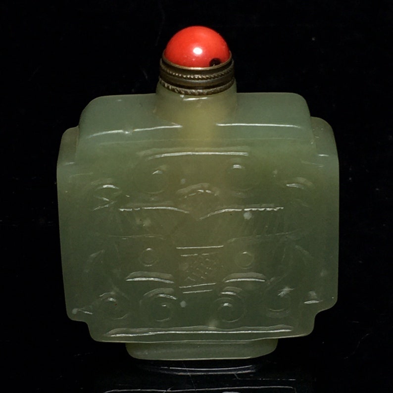 Artwork Purely hand-carved Snuff Bottle shops Ornament.13