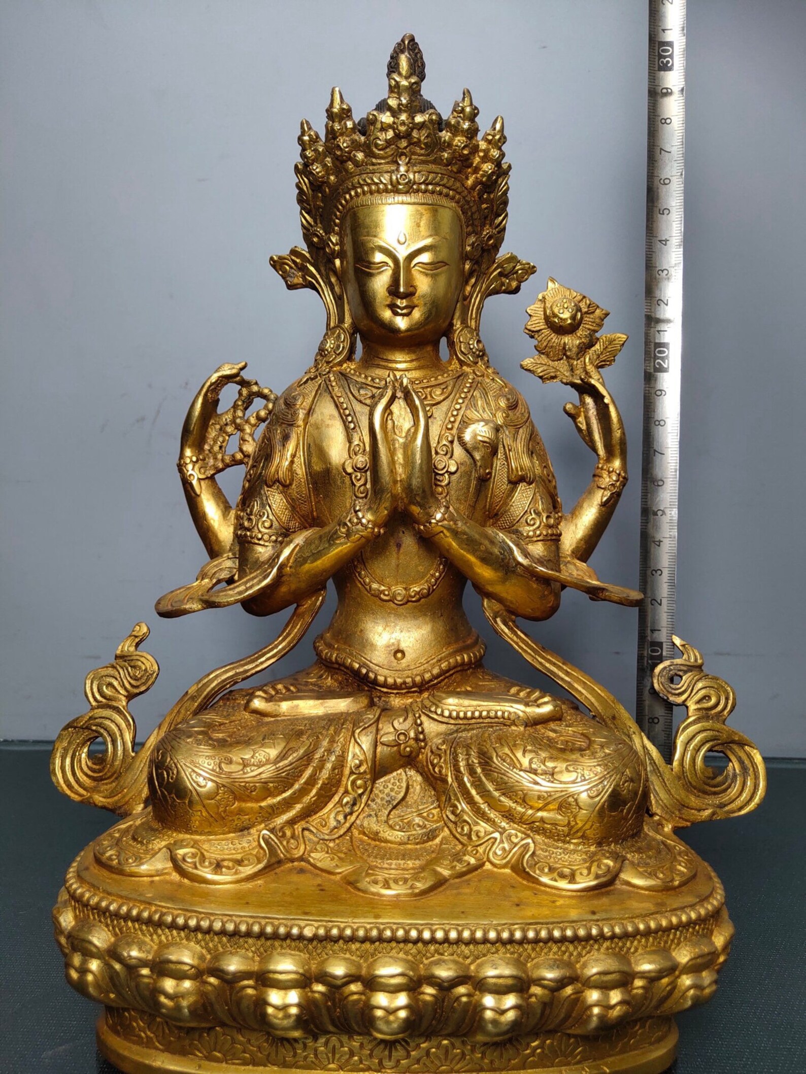 The old collection of pure copper gilt buddha statue Etsy