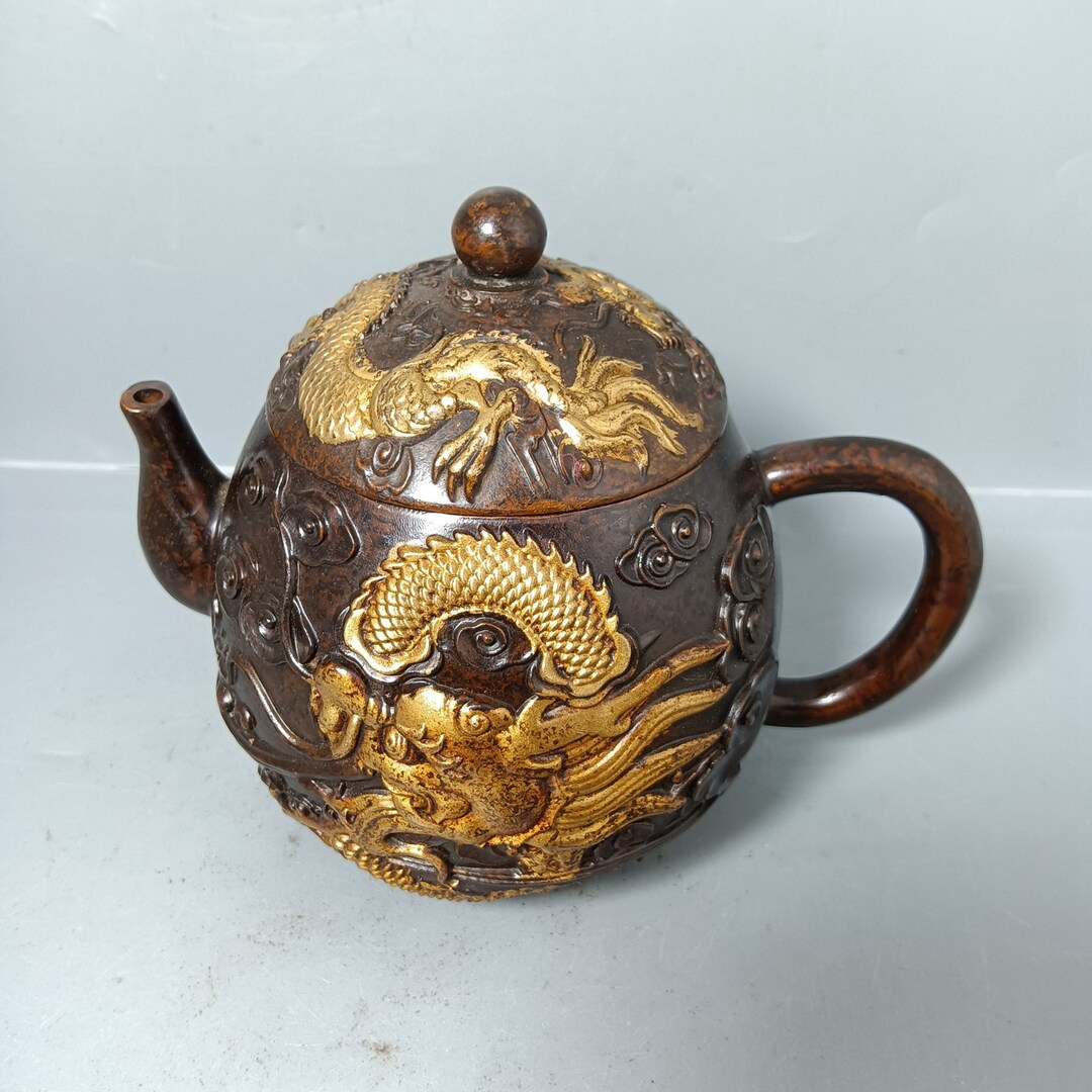 Antique Brass Collection Copper Dragon Teapot.69 Etsy