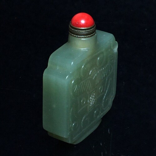 Artwork Purely hand-carved Snuff Bottle shops Ornament.13