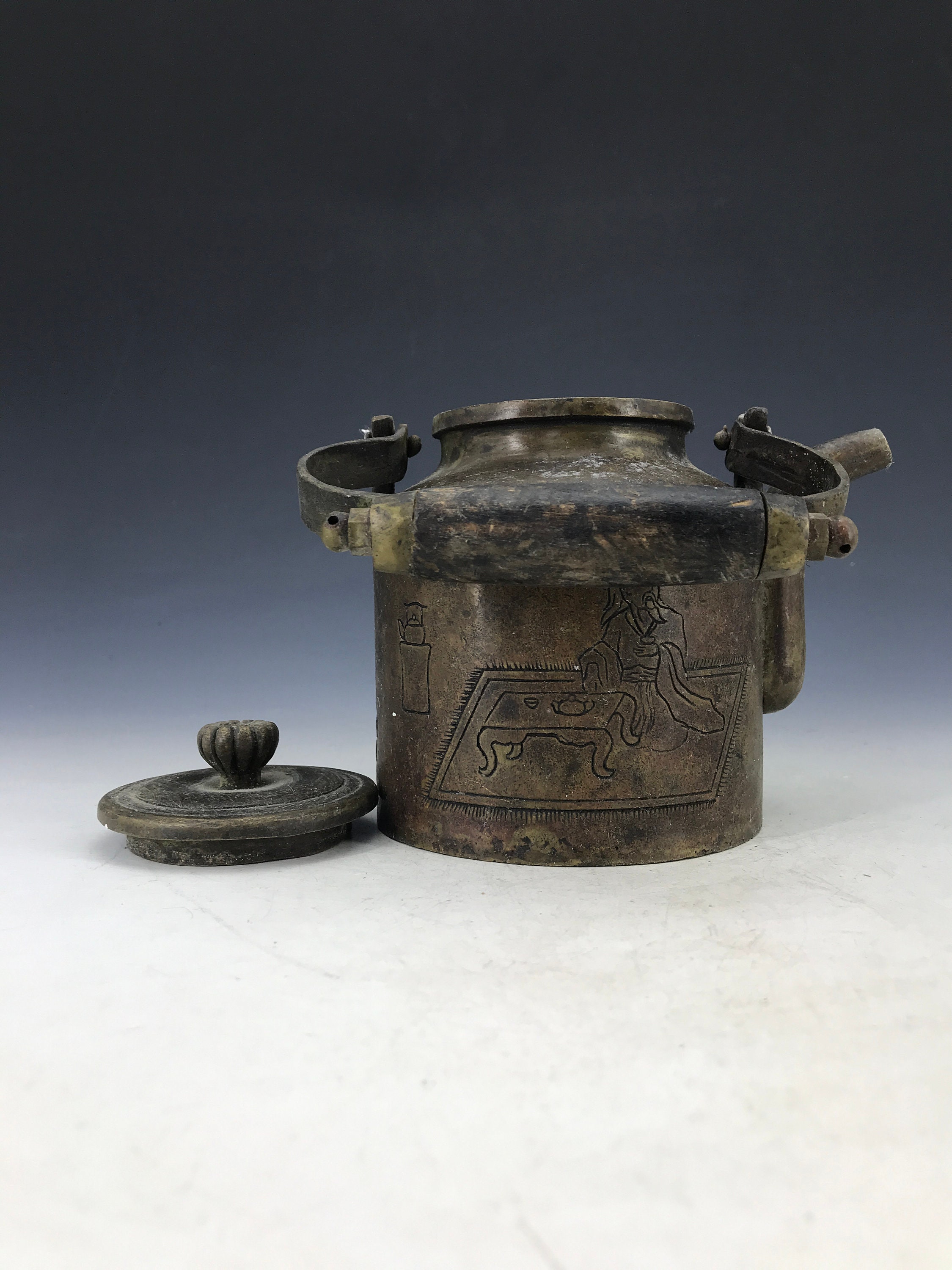 Chinese Antique Carved Teapots in Pure Copper Etsy