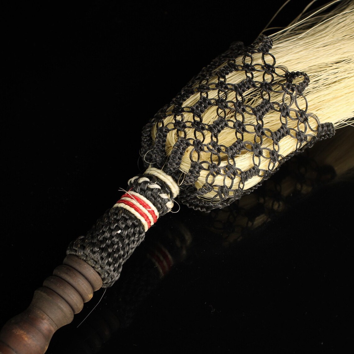 Sandalwood Handle Horsetail Whisk Handwoven Tai Chi Whisk.3 Etsy