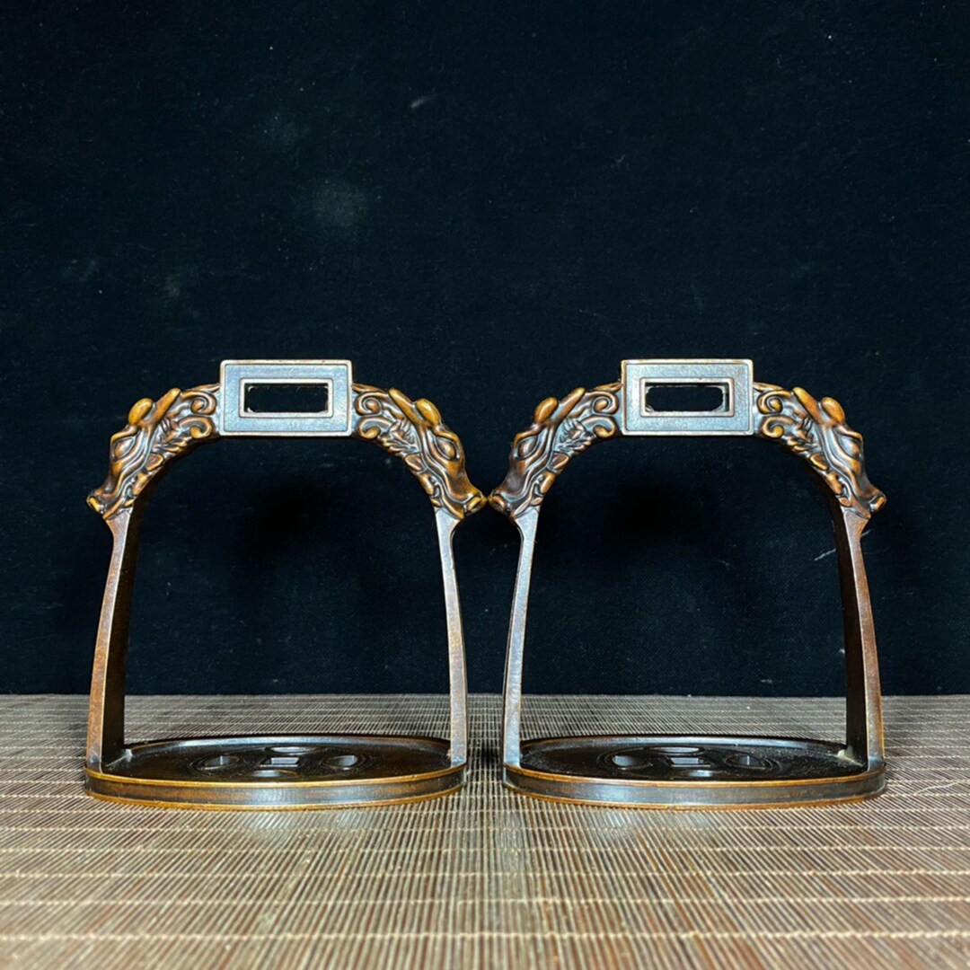 Chinese Antique Pure Copper Stirrups Etsy